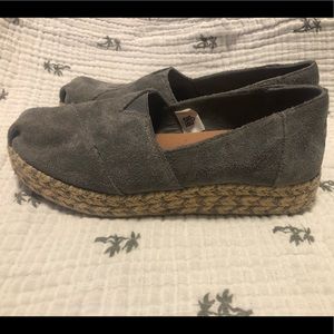 Grey Toms shoes size 7